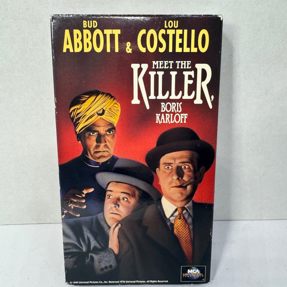 Abbott and Costello Meet the Killer Boris Karloff VHS 1994 MCA Universal Vintage